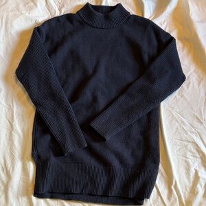 Ann Taylor Women's Navy Mock Neck Sweater
